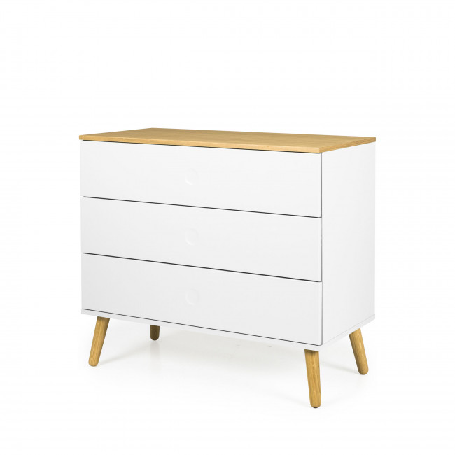 Dot - Commode en bois 3 tiroirs L90cm
