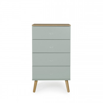 Dot - Petit meuble de rangement en bois 4 tiroirs H98cm
