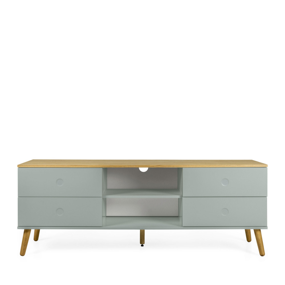 Dot - Meuble TV en bois 4 tiroirs L162cm - Couleur - Vert d'eau
