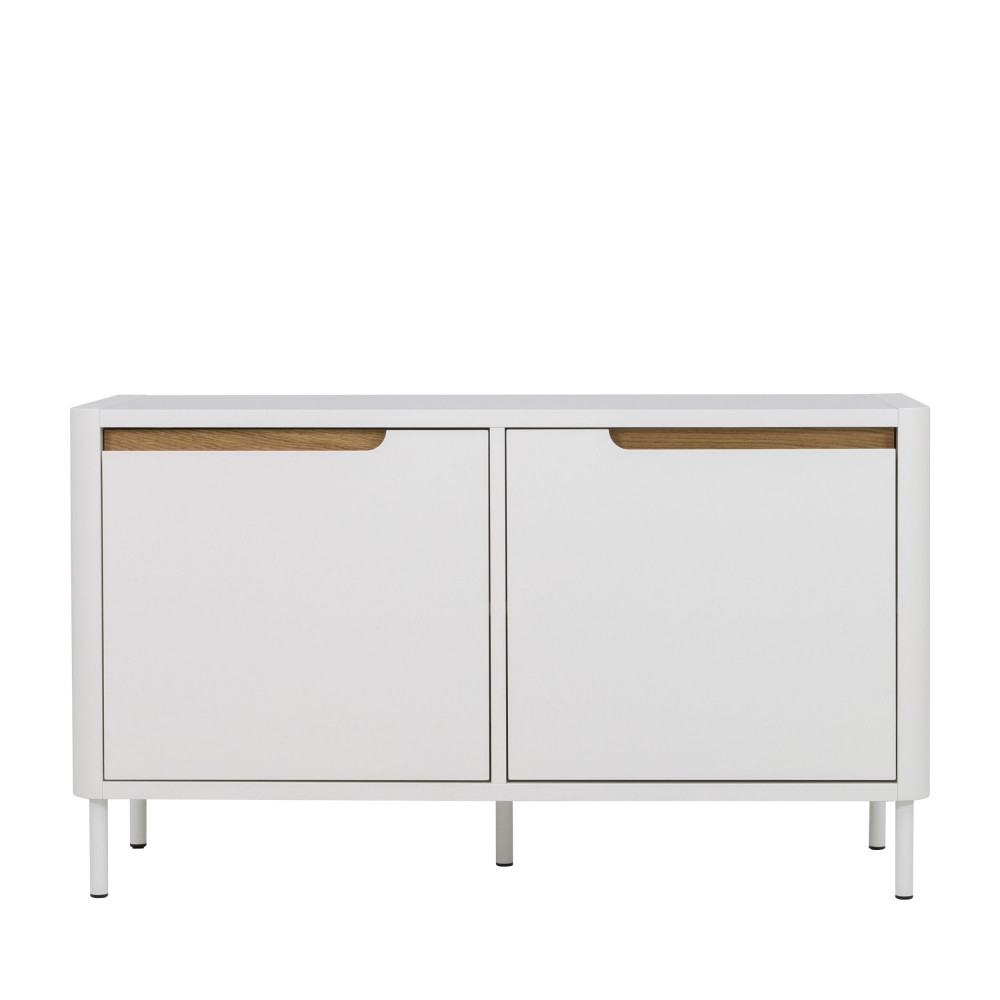 Switch - Petit meuble de rangement en bois 2 portes L94cm - Couleur - Blanc