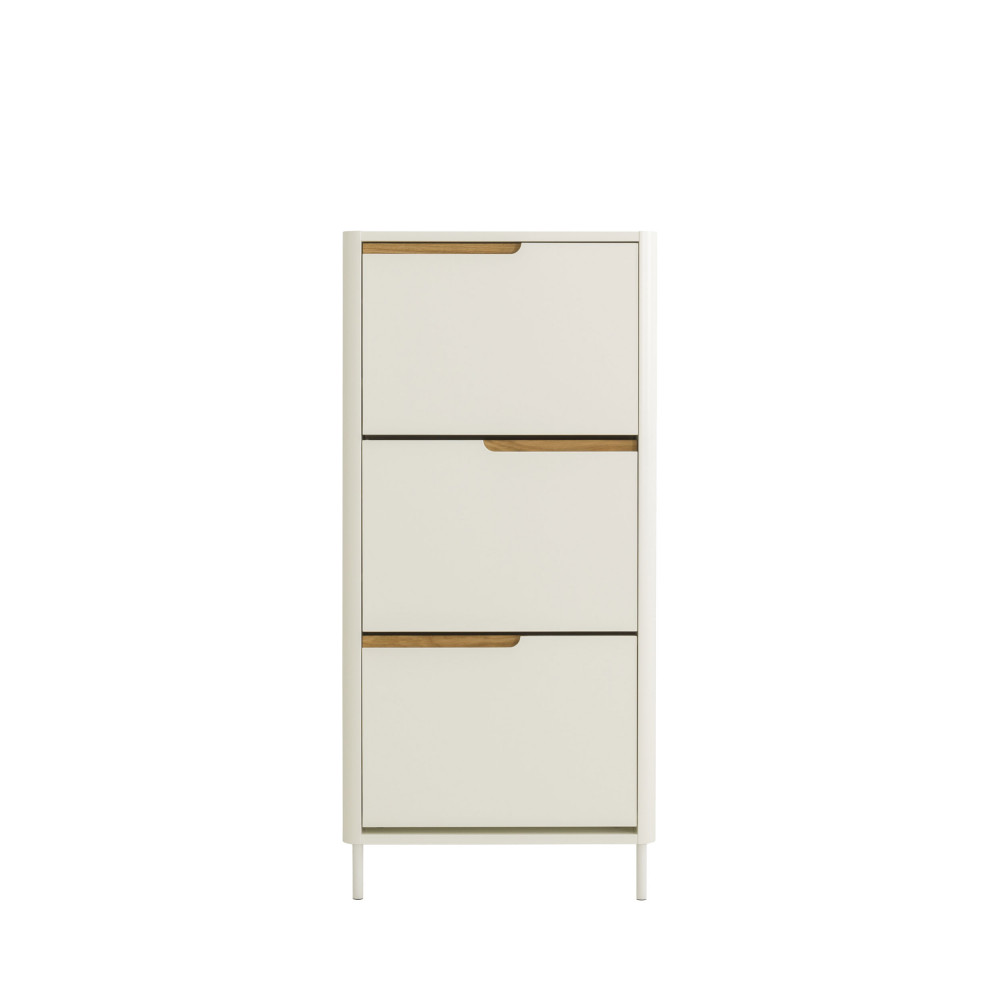 Switch - Meuble à chaussures en bois 3 portes H131cm - Couleur - Blanc