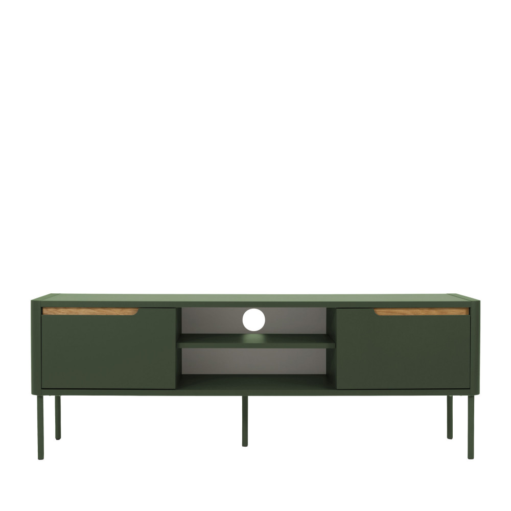 Switch - Meuble TV en bois 2 portes L141,5cm - Couleur - Vert forêt