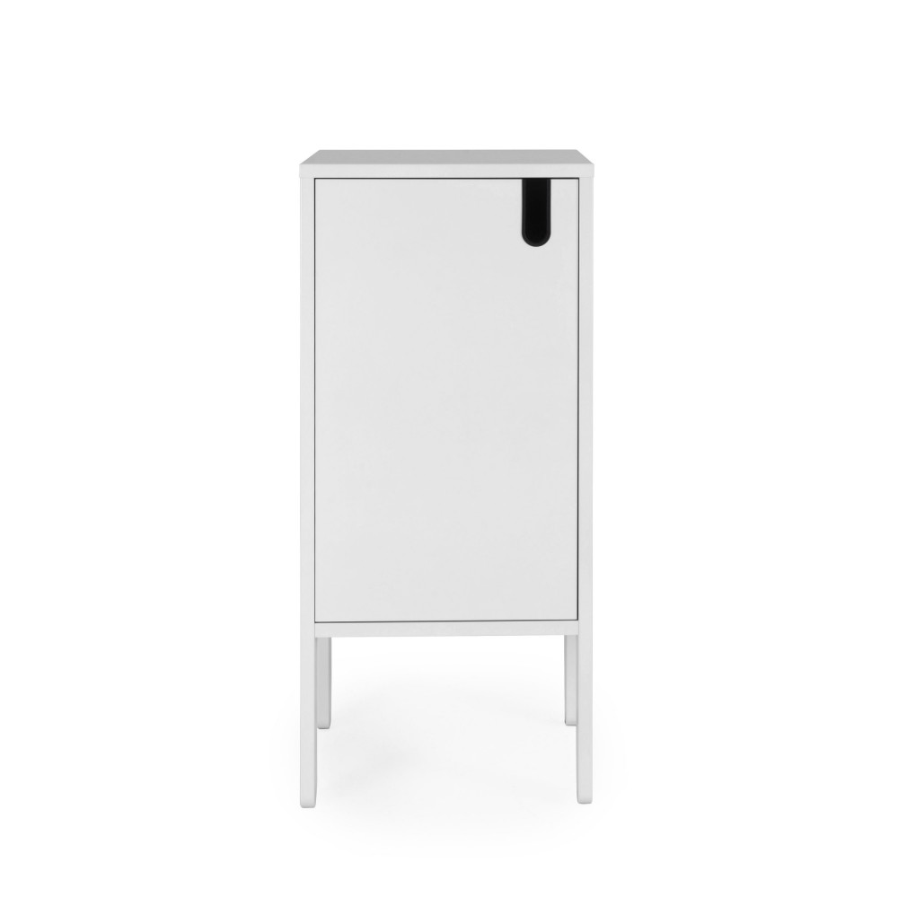 Uno - Petit meuble de rangement en bois H89cm - Couleur - Blanc