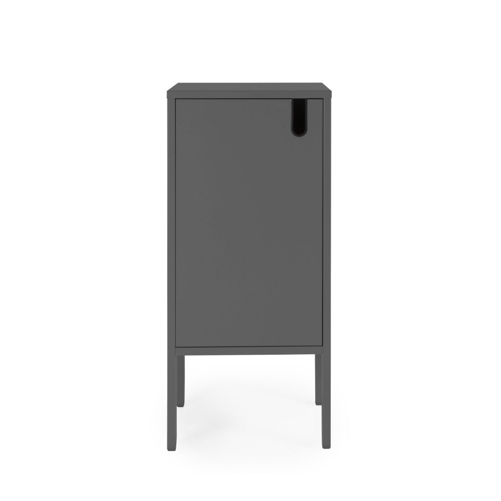 Uno - Petit meuble de rangement en bois H89cm - Couleur - Gris anthracite