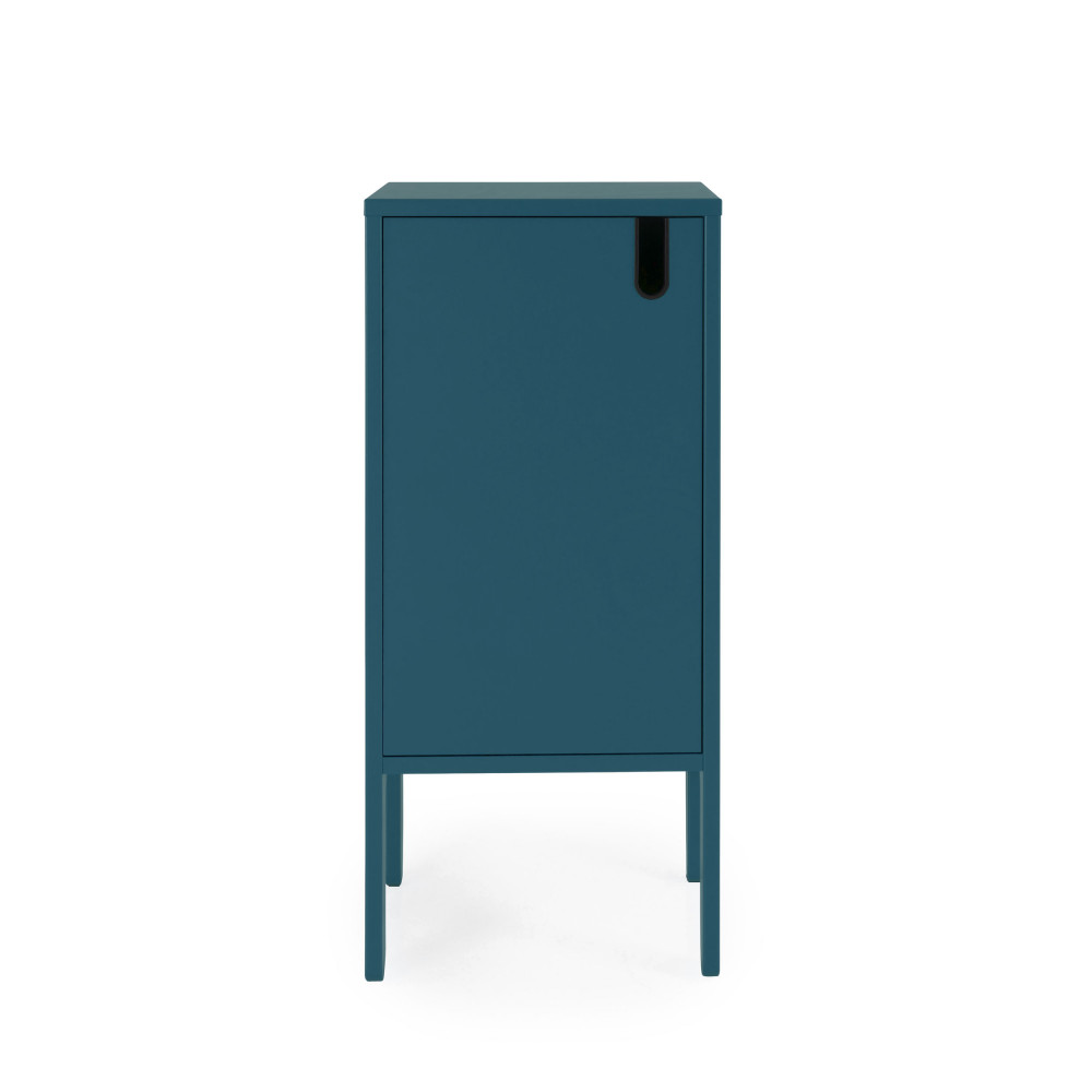 Uno - Petit meuble de rangement en bois H89cm - Couleur - Bleu Canard