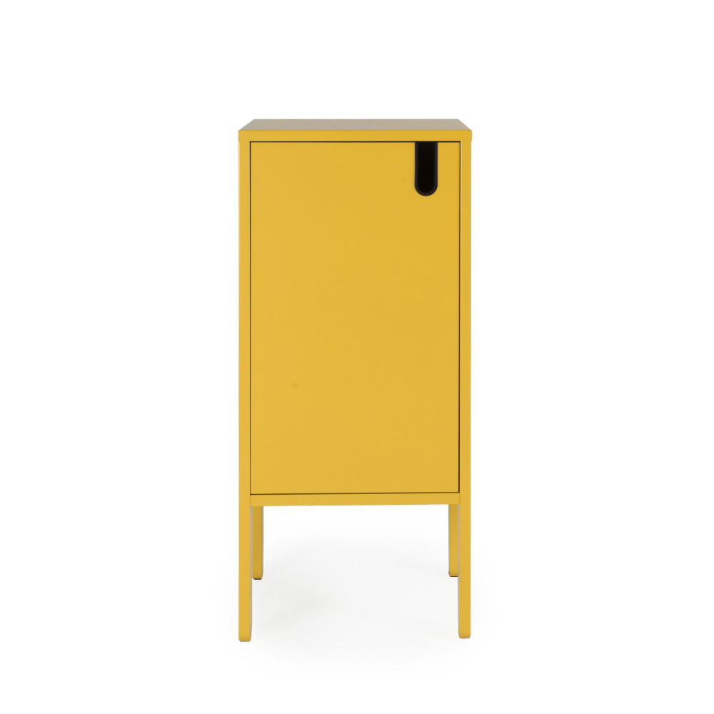 Uno - Petit meuble de rangement en bois H89cm - Couleur - Jaune moutarde