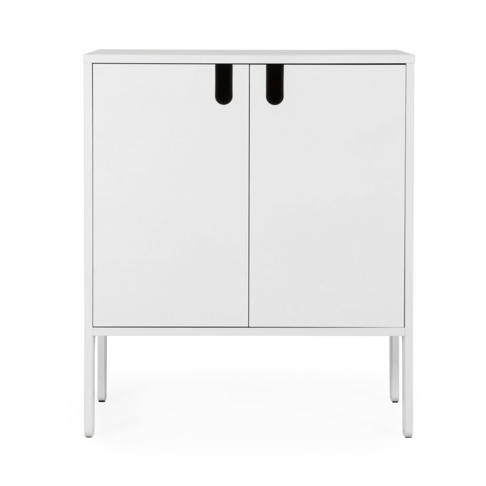 uno - petit buffet en bois 2 portes l80cm - couleur - blanc