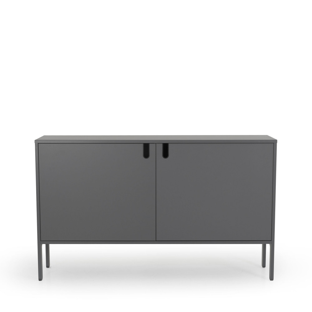 Uno - Buffet en bois 2 portes L148cm - Couleur - Gris anthracite