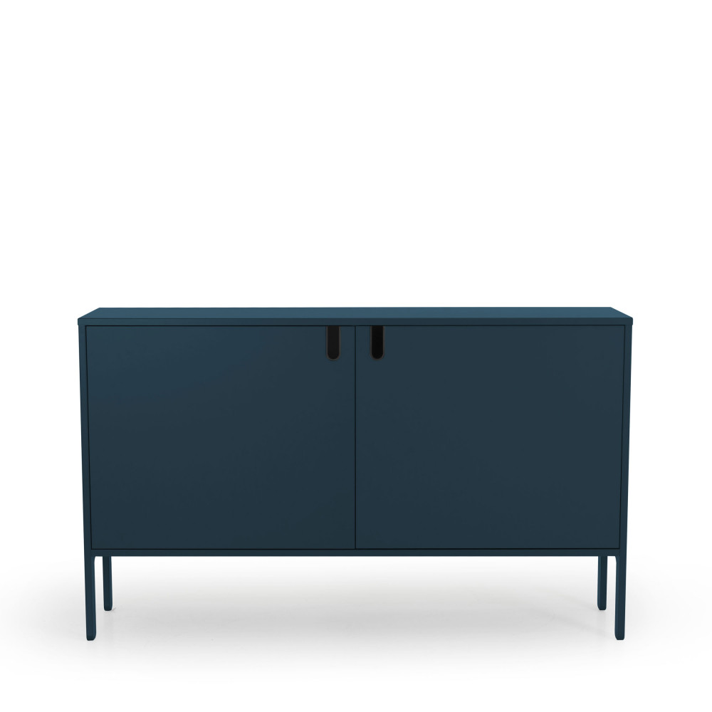 uno - buffet en bois 2 portes l148cm - couleur - bleu canard