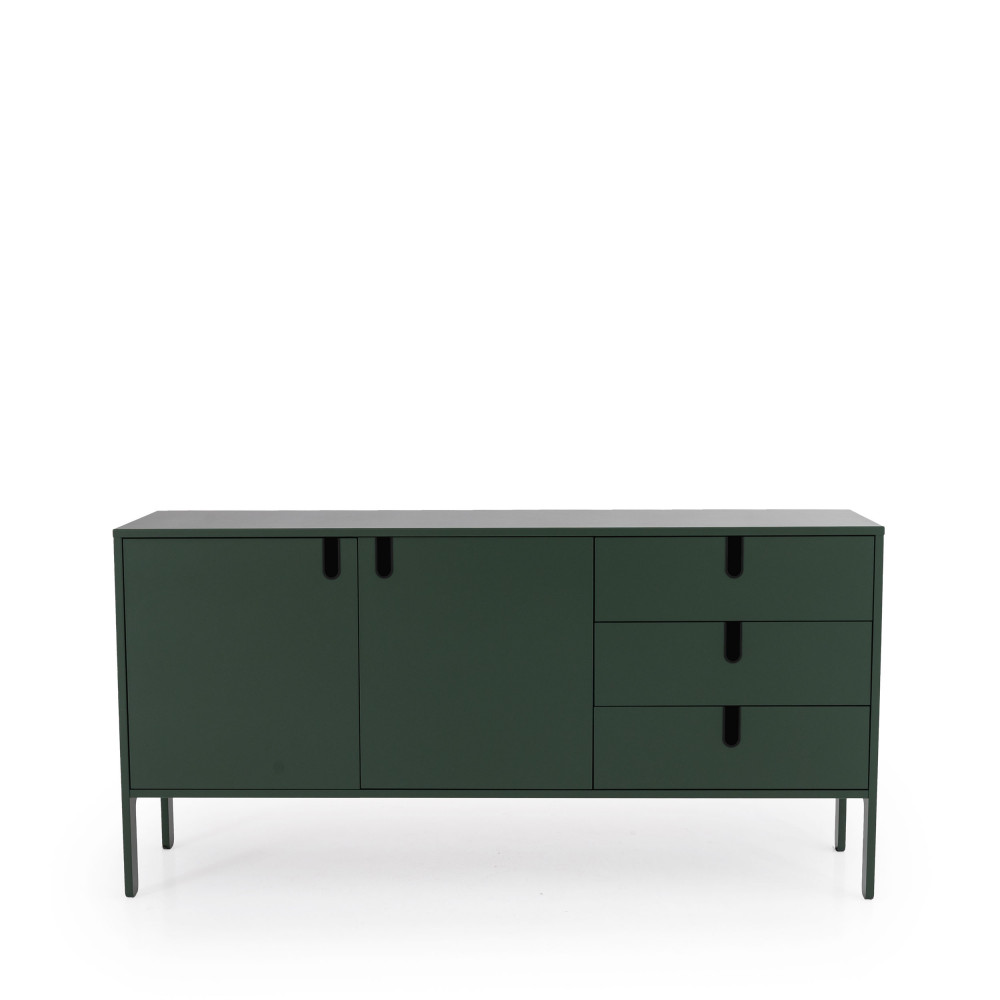 Uno - Buffet en bois 2 portes 3 tiroirs L171cm - Couleur - Vert kaki