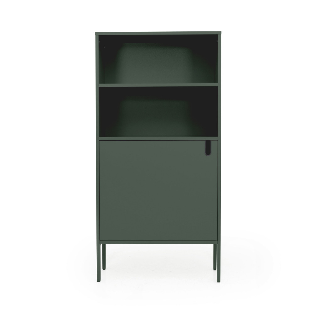 uno - buffet haut en bois 1 porte h152cm - couleur - vert kaki