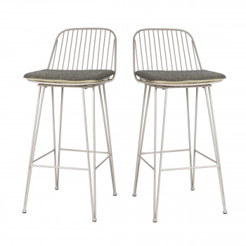 Ombra - 2 chaises de bar design en métal 67cm