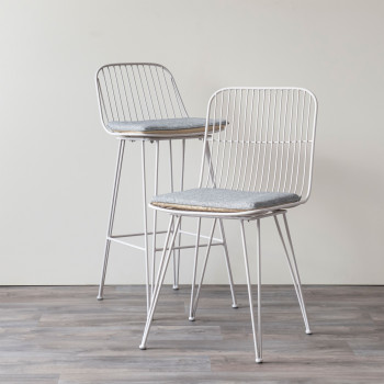 Ombra - 2 chaises de bar design en métal 67cm