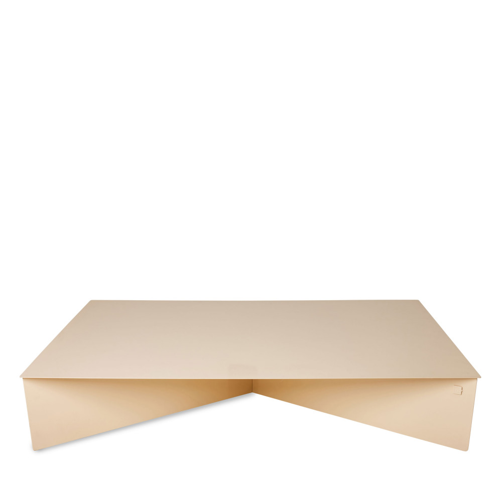 Broek - Table basse rectangulaire en métal 110x70 cm - Couleur - Beige