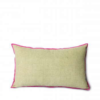 Erica - Coussin lin et coton bord contrastant 30x50 cm
