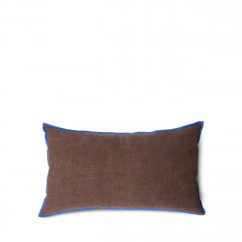 Erica - Coussin lin et coton bord contrastant 30x50 cm
