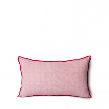 Erica - Coussin lin et coton bord contrastant 30x50 cm