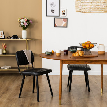 Hogarn - Table à manger ronde extensible 120-155x120cm