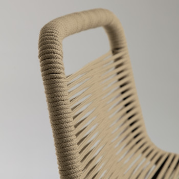 Cacocum - 4 tabourets de bar en métal et corde 62cm