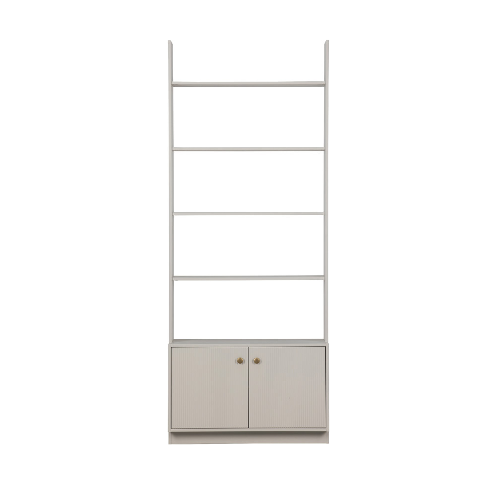 Madu - Bibliothèque en bois H200cm - Couleur - Gris clair