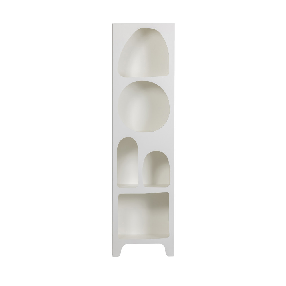 Caz - Colonne de rangement en bois 5 niches H180cm - Couleur - Blanc