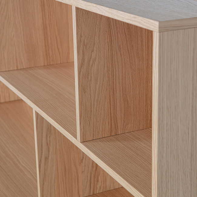 New Gravure - Buffet en bois 7 niches L200cm