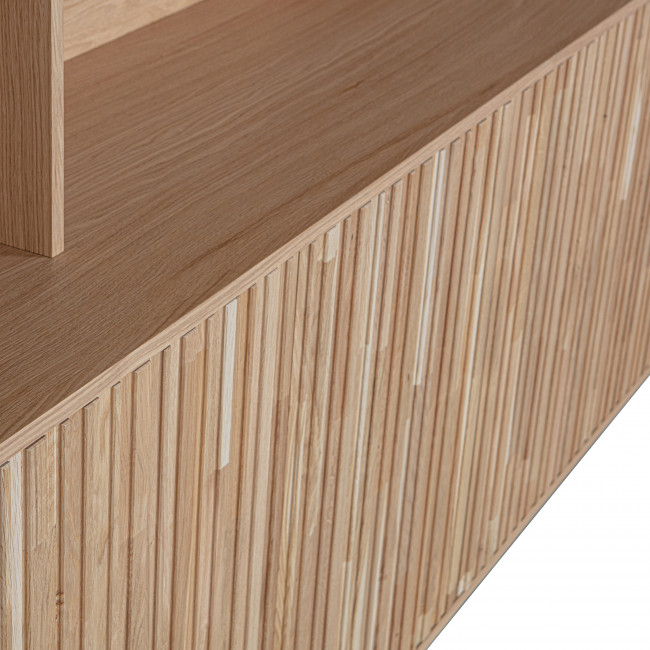 New Gravure - Buffet en bois 7 niches L200cm