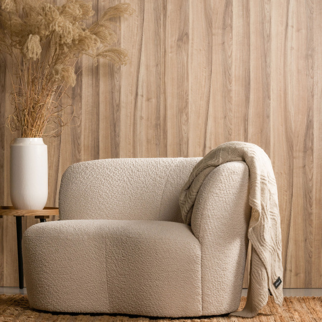 Stone - Fauteuil en tissu bouclette