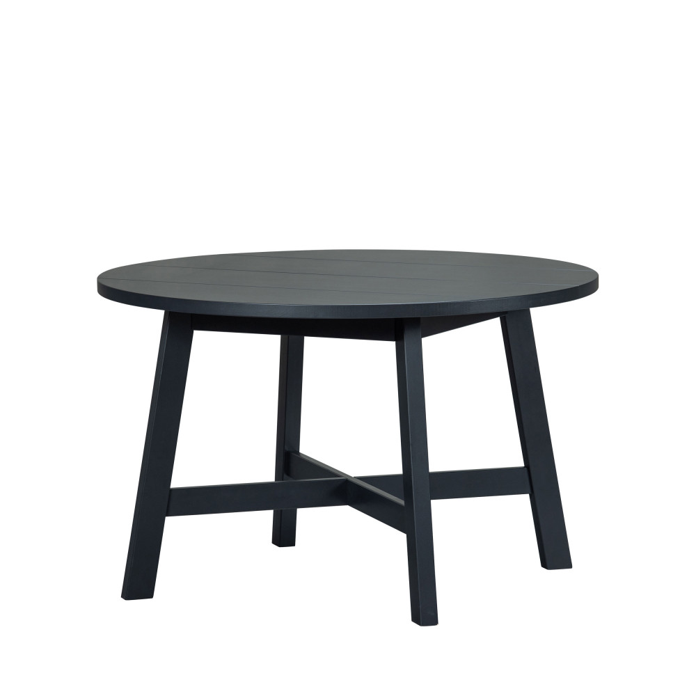 Benson - Table à manger ronde en bois ø120cm - Couleur - Noir