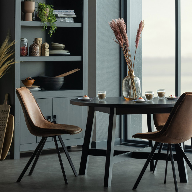 Benson - Table à manger ronde en bois ø120cm