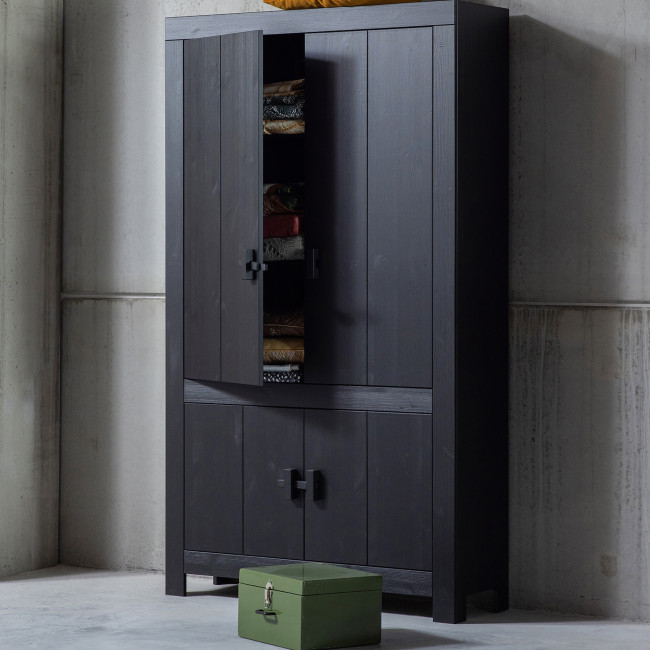 Beson - Armoire en bois 4 portes H200cm