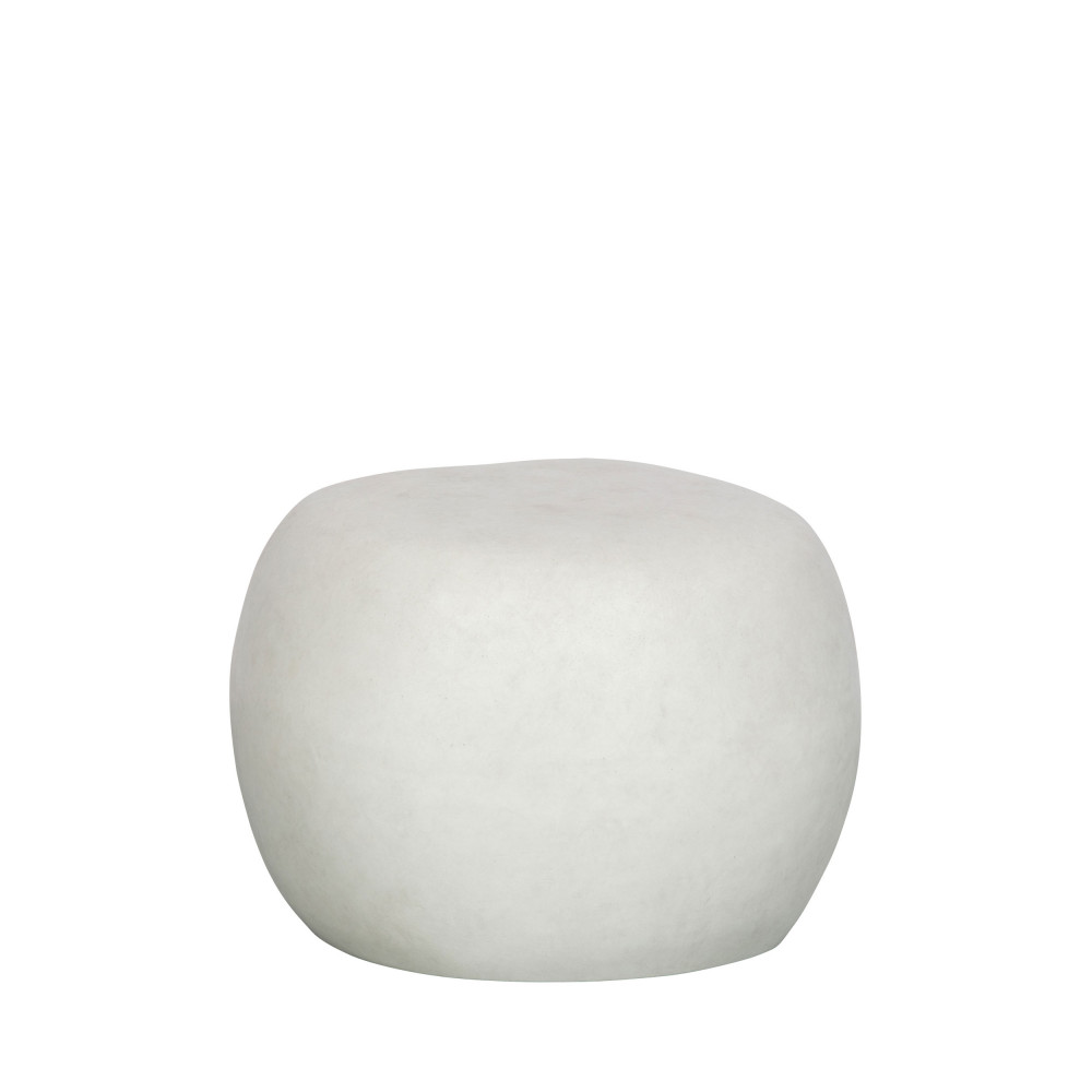 Pebble - Table basse en fibre d'argile ø50cm - Couleur - Blanc