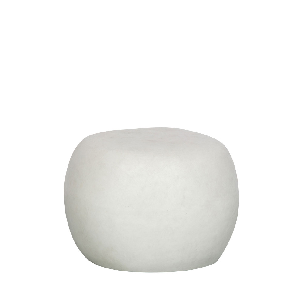 pebble - table basse en fibre d'argile ø50cm - couleur - blanc