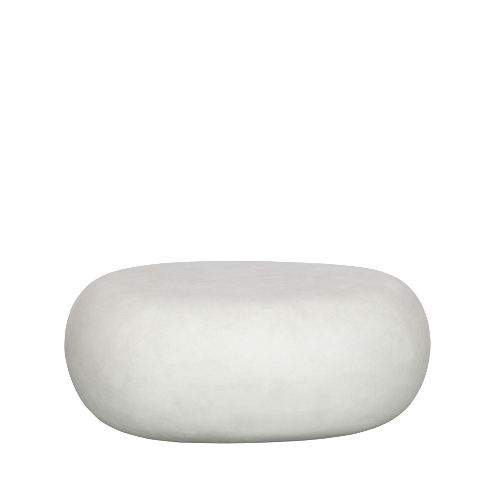 pebble - table basse organique en fibre d'argile - couleur - blanc