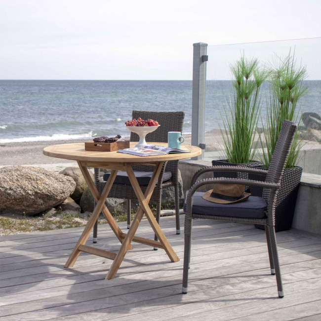 Oviedo - Table à manger de jardin ø100cm en teck