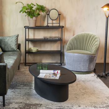 Winston - Table basse ovale en métal