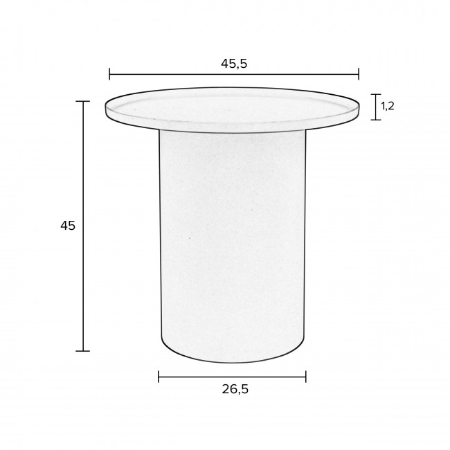 Sverre - Table d'appoint ronde en métal ø45,5cm