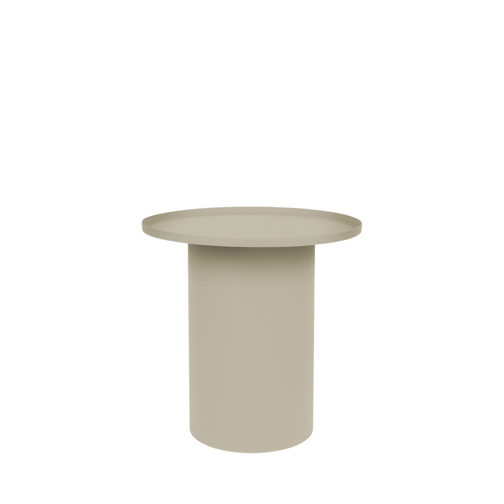 sverre - table d'appoint ronde en métal ø45,5cm - couleur - blanc ivoire