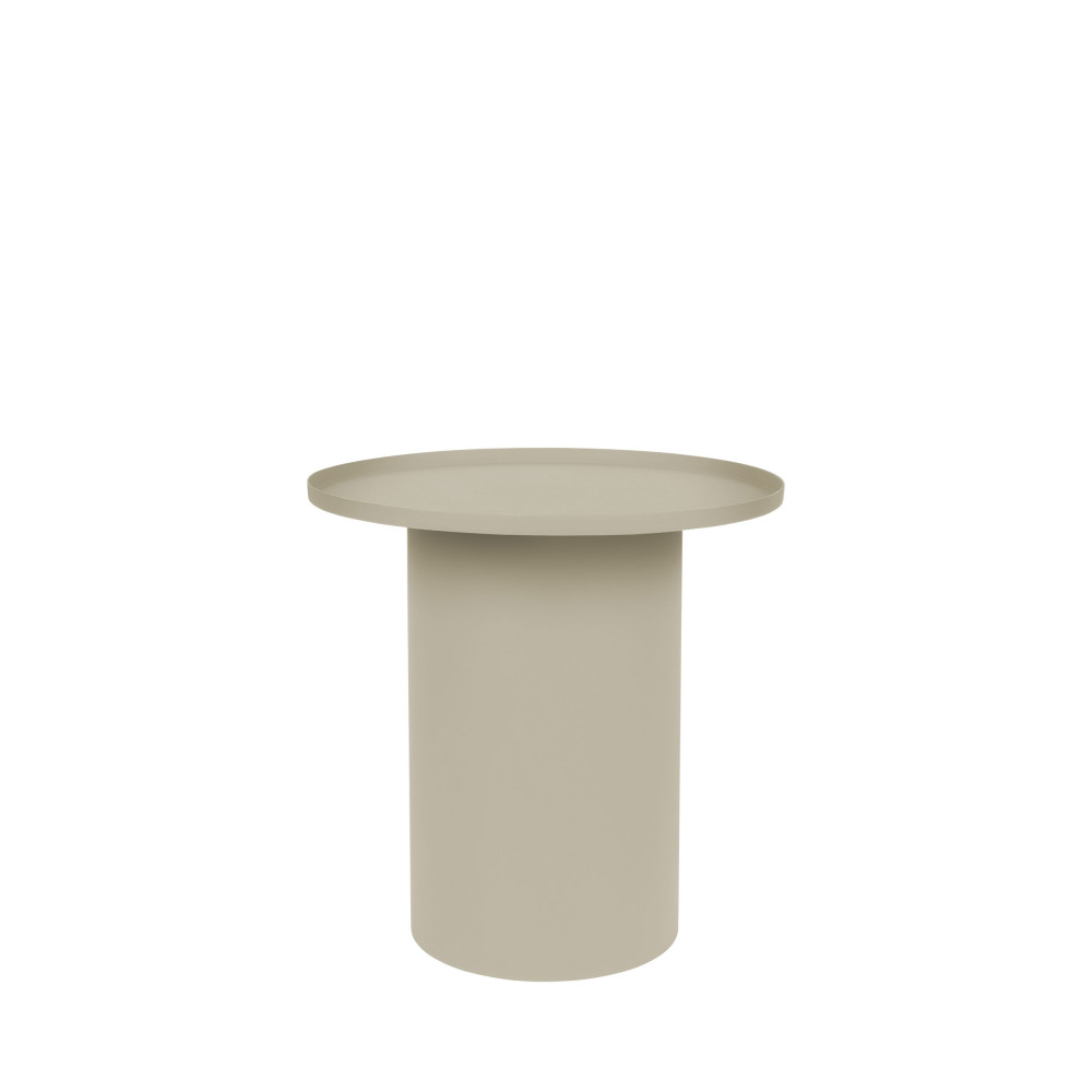 Sverre - Table d'appoint ronde en métal ø45,5cm - Couleur - Blanc ivoire