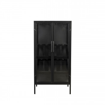 Rob - Vitrine en bois et métal H103cm