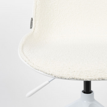 Albert Kuip - Chaise de bureau en tissu bouclette pivotante à roulettes