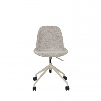 Albert Kuip - Chaise de bureau en tissu bouclette pivotante à roulettes