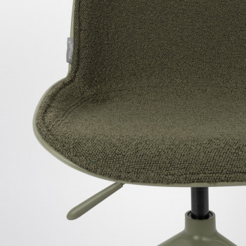 Albert Kuip - Chaise de bureau en tissu bouclette pivotante à roulettes