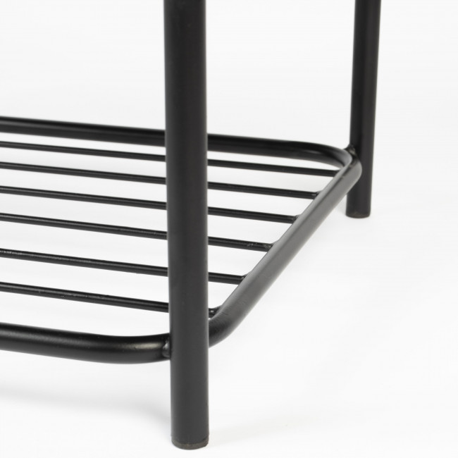 Milou - Tabouret rectangulaire en tissu et métal