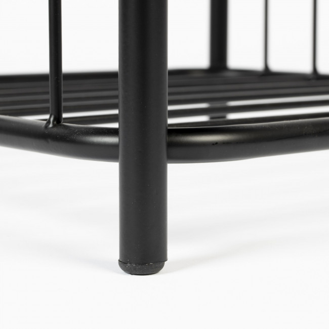 Milou - Tabouret carré en tissu et métal