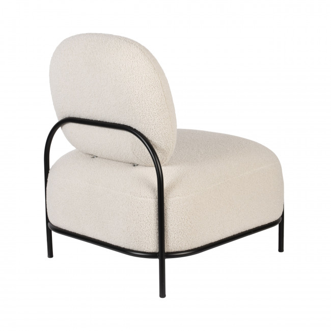 Polly - Fauteuil lounge en tissu bouclette