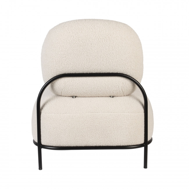 Polly - Fauteuil lounge en tissu bouclette