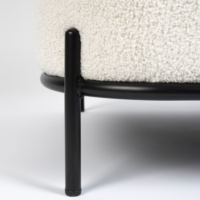 Polly - Fauteuil lounge en tissu bouclette