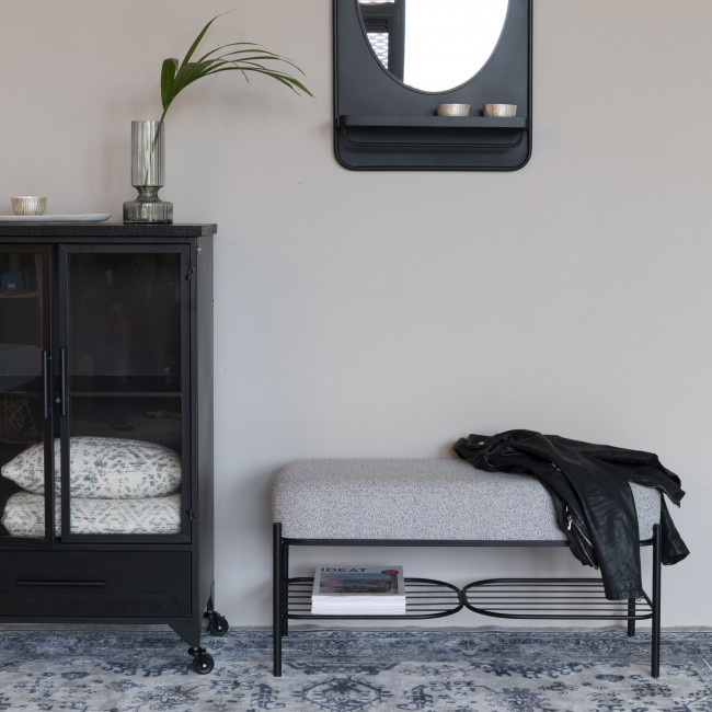 Milou - Banc en tissu et métal