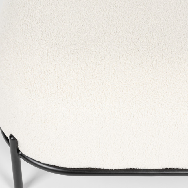 Polly  - Repose-pieds en tissu bouclette